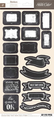 Studio Calico - Thataway - Chalkboard Stickers - Banners & Labels  (sold in 6's)